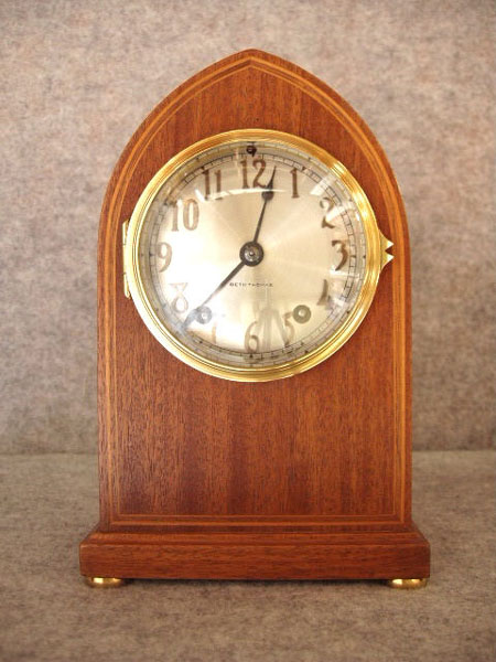 Seth Thomas "Essex" Mahogany Cabinet Clock With Satinwood Banding, Circa 1905-1910. — Antique Clocks Price Guide