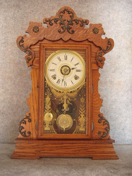 This Is An Oak Shelf Clock From The "Metals" Series By The Seth Thomas Clock Co. Circa 1910-1920. — Antique Clocks Price Guide