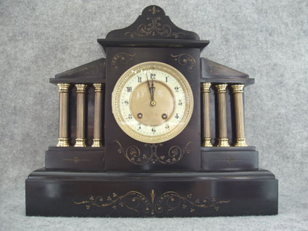 Large French Slate Mantel Clock By Japy Freres, Paris, France. Circa 1885-1895. — Antique Clocks Price Guide