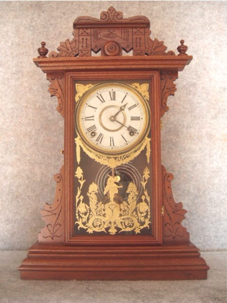 Walnut Cased Shelf Clock "Dickens" By E.n. Welch, Circa 1885-1890. — Antique Clocks Price Guide