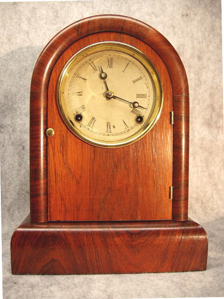 "Round Top" Shelf Clock In A Rosewood Veneered Case, By The Gilbert Clock Co. In Winstead, Ct, Circa 1866-1871. — Antique Clocks Price Guide