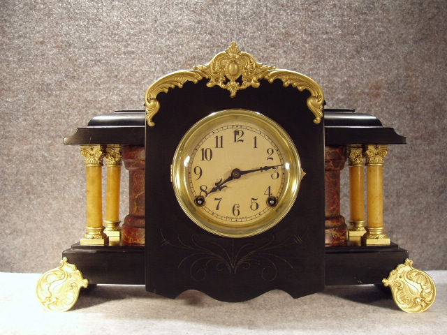 Black Mantel Clock By The Sessions Clock Co. Circa 1925. — Antique Clocks Price Guide