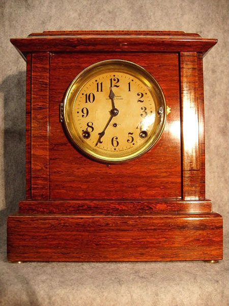 Sonora Chime Mantel Clock In A Rosewood Adamantine Case By The Seth Thomas Clock Co., In Thomaston, Ct, Circa 1910-1915. — Antique Clocks Price Guide