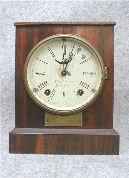 This Is An 8-Day Marine Lever Clock In A Rosewood Cottage Clock Case By Elisha Manross, Bristol, Ct. — Antique Clocks Price Guide