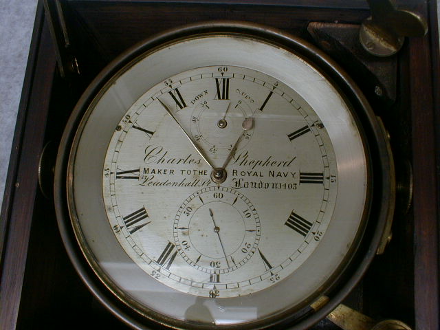 This Is An English Chronometer By Chas. Shepherd, Maker To The Royal Navy, 53 Leadenhall St., London, Serial No. 1403, Circa 1850. — Antique Clocks Price Guide