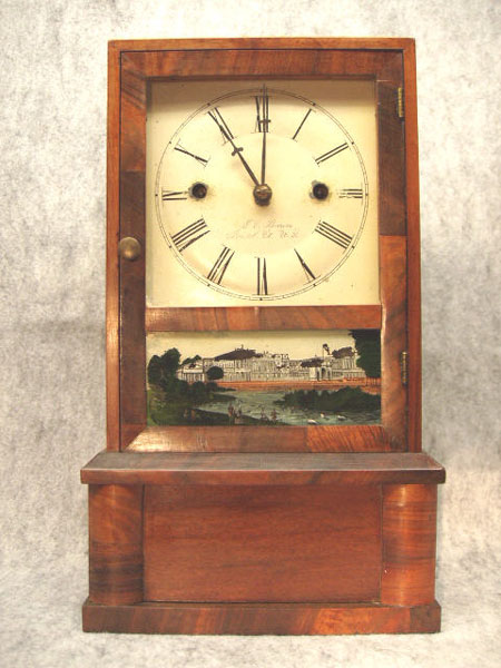 Cottage Clock Made By J.C. Brown In Bristol Ct, US. The Original Painted Dial Is Signed J.C. Brown, Bristol, Ct, US. — Antique Clocks Price Guide