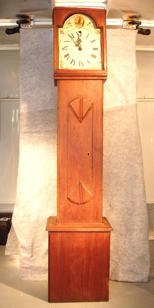 New Hampshire Tall Case Clock With 8 Day Wooden Works That Strikes The Hours On A Bell. Circa 1800. — Antique Clocks Price Guide