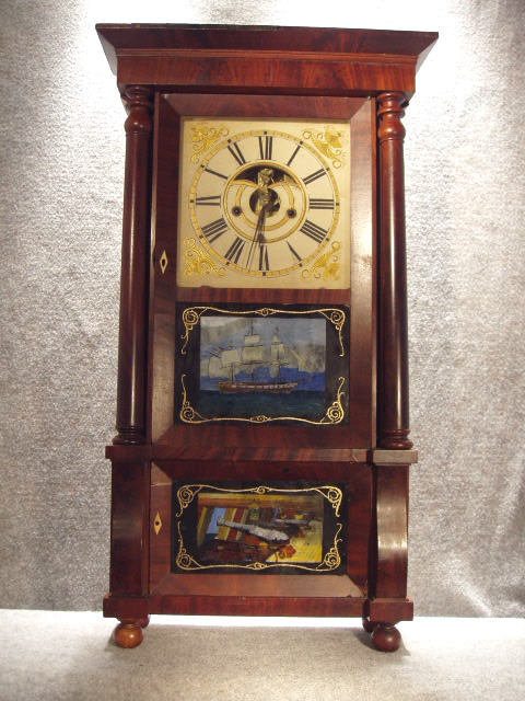 This Is An "Improved 8 Day Brass Clock" In An Empire Style Case By Forestville Manufacturing Co. In Bristol, Conn, Circa 1835-1839. — Antique Clocks Price Guide