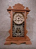 This An Ansonia Oak Shelf Clock The "Amazon". Circa 1895-1900. 