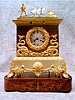 French Automaton Rocking Ship Mantel Clock In A Gilt Case With A 8 Day Movement With A Silk Thread Suspension That Strikes The Hours And 1/2 Hours On A Bell. Circa 1810-1825.