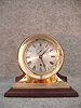 Chelsea Clock Co. 4 1/2" Red Brass Case And Base Attached To A Mahogany Stand, Serial No. 37977, Circa 1907.