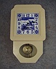 This Is Junghans Kitchen Wall Timepiece "Delft", In A Painted Ivory Case With A Dutch Scene Tile Dial. Circa 1910-1920.