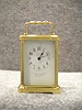 This A French Time Only Carriage Clock In A Polished Brass Obis Case.