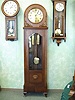 German Round Top Floor Clock In An Oak Veneered Case By Kieninger.  Circa 1910-1920.