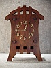 Mission Oak Mantel Clock "Reta" By The Sessions Clock Co. Circa 1905-1910.