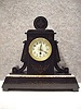 French Black Slate Mantel Timepiece. Circa 1910-1920.