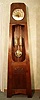 German Art Nouveau Style Open Well Floor Clock By Berliner-Zimmeruhren-Fabrik Gmbh, Made Of Oak Solids And Veneers. Circa 1895-1900. 