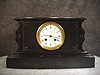 French Black Slate Mantel Clock By H. And F., Paris Serial No. 4583 Circa 1900.