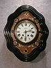 Dwarf French Picture Frame Wall Clock In A Squiggle Frame. Circa 1900.