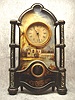 This Is An American Iron Front Mantel Clock Made By Bristol Brass And Clock Co, In Bristol, Ct, Circa 1850-1860.