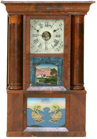 Hills, Goodrich and Co. Hollow Column Shelf Clock — Antique Clocks Price Guide