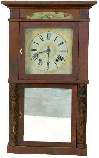Marshall & Adams, Seneca Falls, NY, Column Shelf Clock — Antique Clocks Price Guide