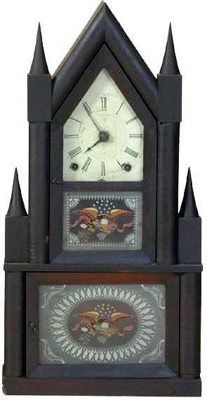 Terry & Andrews Steeple on Steeple Shelf Clock, — Antique Clocks Price Guide