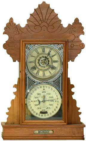 Charles Feishtinger Shelf Calendar Clock — Antique Clocks Price Guide