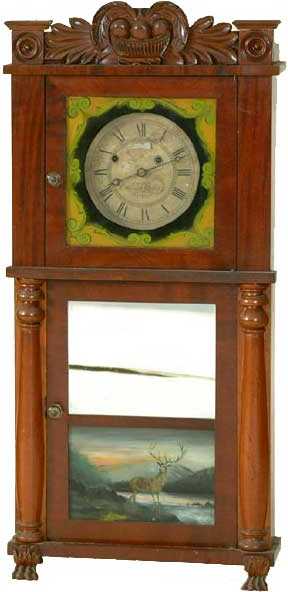Munger and Benedict Column and splat shelf clock — Antique Clocks Price Guide