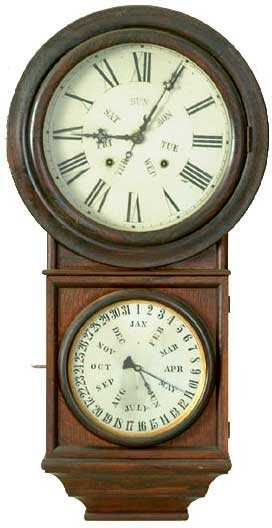 Welch, Spring & Co. Wall Calendar Number 4 — Antique Clocks Price Guide