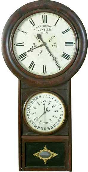 E.N. Welch Big Wall Regulator Calendar No. 1, — Antique Clocks Price Guide