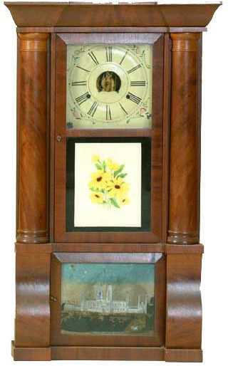 Birge & Peck Double Decker Empire Column Shelf Clock — Antique Clocks Price Guide