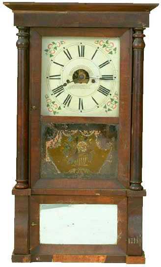 Forrestville Mfg. Co. Double Decker, Empire Column Shelf Clock — Antique Clocks Price Guide