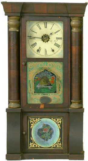 New Haven Double Decker, Empire Column Shelf Clock — Antique Clocks Price Guide