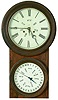 B.B. Lewis Double Dial Calendar Wall Clock