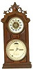 Ithaca Carved Top Library Calendar Shelf Clock