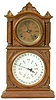 Ingraham Parlor Walnut Shelf Calendar Clock