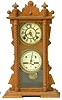 Waterbury Oak Double Dial Calendar Shelf Clock, Number 4