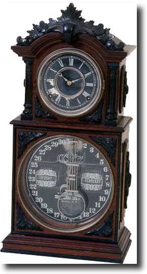 ITHACA No. 3 1/2 DOUBLE DIAL CALENDAR CLOCK (Ithaca, NY c. 1870) — Antique Clocks Price Guide
