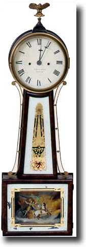 RARE WILLIAM GRANT BANJO CLOCK (Boston, MA c. 1820) — Antique Clocks Price Guide