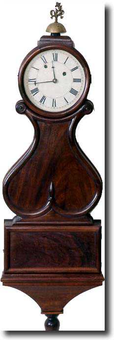 VERY RARE NEW ENGLAND LYRE BANJO (c. 1830) — Antique Clocks Price Guide