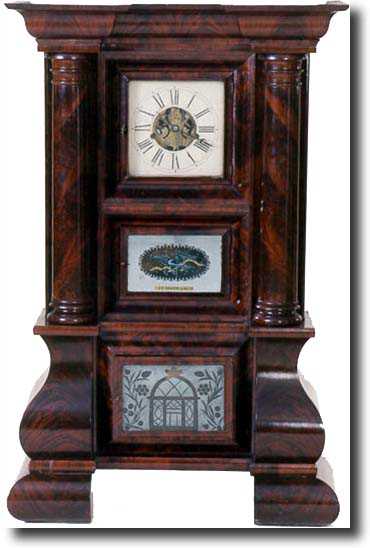 RARE J.C. BROWN SUPER EMPIRE SHELF CLOCK (Bristol, CT c. 1840) — Antique Clocks Price Guide