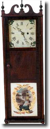 RARE JOHN TABER SHELF CLOCK (Saco, ME c. 1815) — Antique Clocks Price Guide