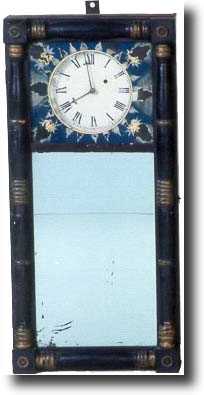 NEW HAMPSHIRE MIRROR CLOCK (Unsigned, c. 1820) — Antique Clocks Price Guide