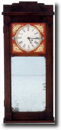 NEW HAMPSHIRE MIRROR CLOCK (NH c. 1820) — Antique Clocks Price Guide
