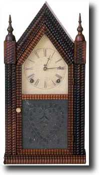 RARE J.C. BROWN RIPPLE STEEPLE CLOCK (Forestville, CT c. 1840) — Antique Clocks Price Guide