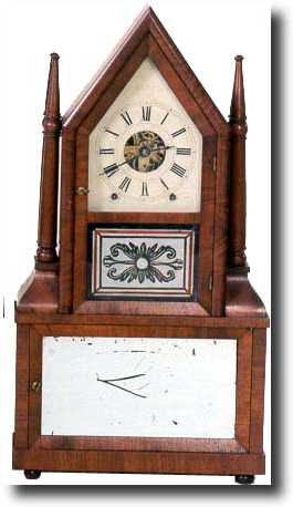 J.J. BEALS AND COMPANY FOUR CANDLESTICK STEEPLE CLOCK (Boston, MA c. 1840) — Antique Clocks Price Guide