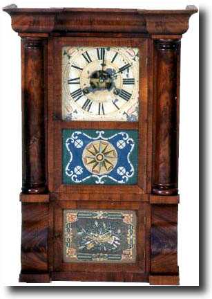 FORESTVILLE DOUBLE DECKER EMPIRE SHELF CLOCK (Bristol, CT c. 1840) — Antique Clocks Price Guide