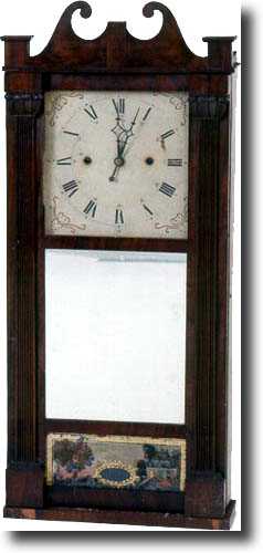 IVES AND LEWIS MIRRORED SHELF CLOCK (Bristol, CT c. 1820) — Antique Clocks Price Guide