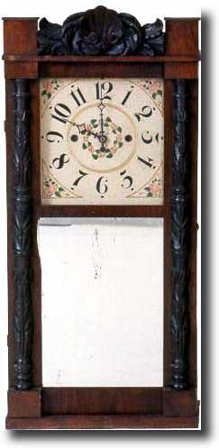 DANIEL PRATT JR. CARVED COLUMN SHELF CLOCK (Reading, MA c. 1830) — Antique Clocks Price Guide